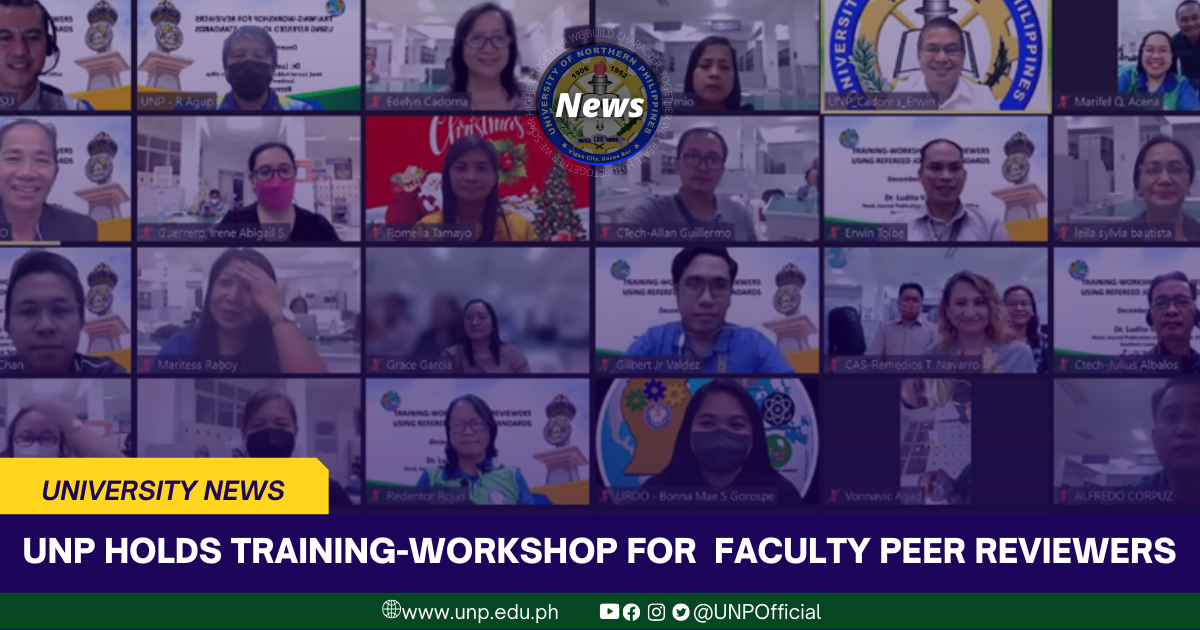 UNP HOLDS TRAINING-WORKSHOP FOR FACULTY PEER REVIEWERS