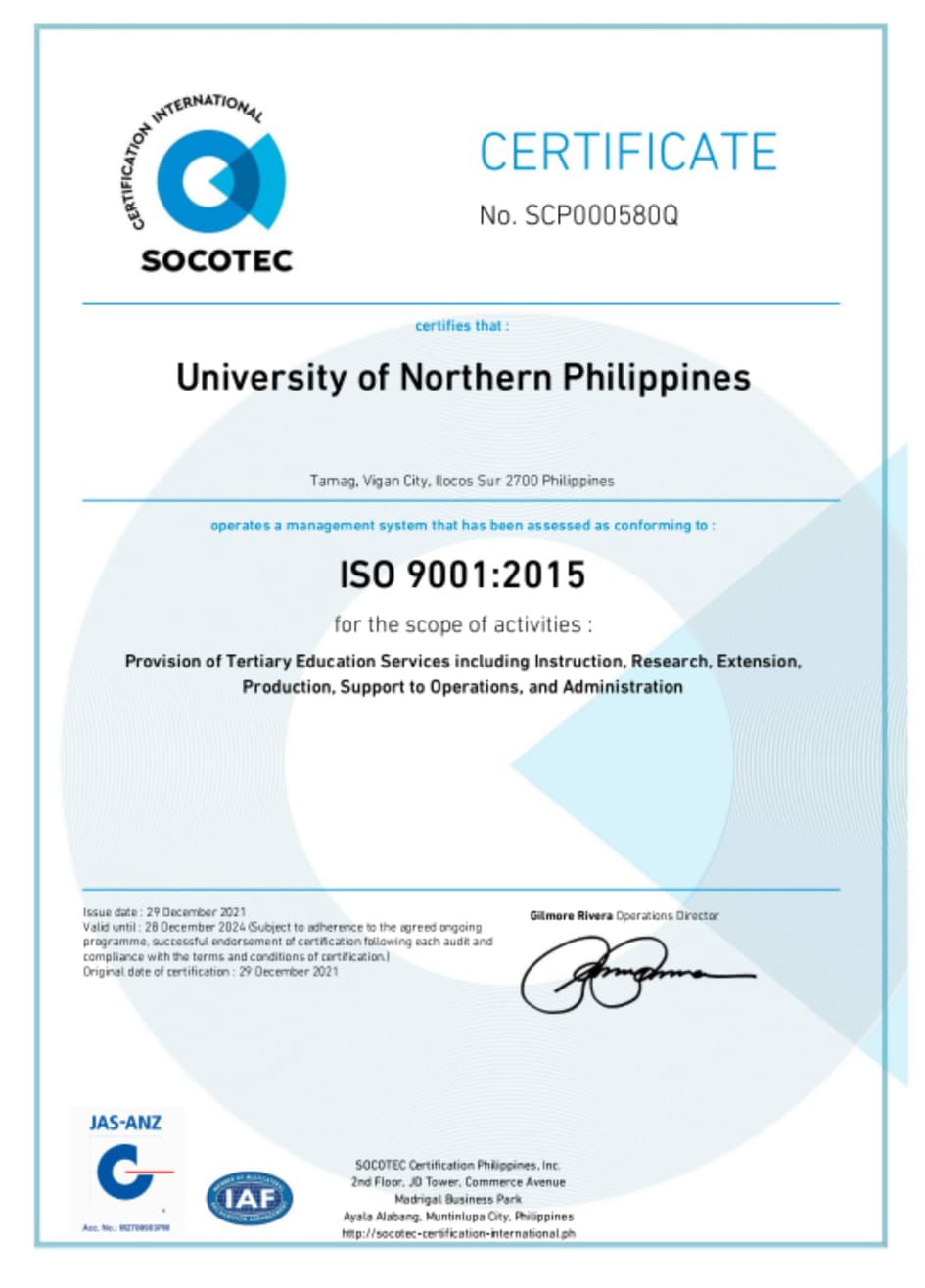 UNP OBTAINS ISO CERTIFICATION 1 268961870 327428489057091 6498291207905501845 n