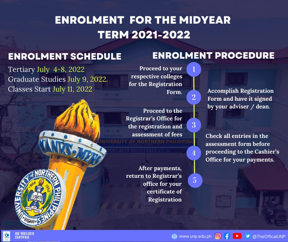 You are currently viewing Enrolment Procedure and Schedule for Midyear Term 2020-2021