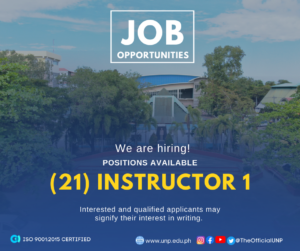 Read more about the article Job Opportunities: (21) Instructor 1