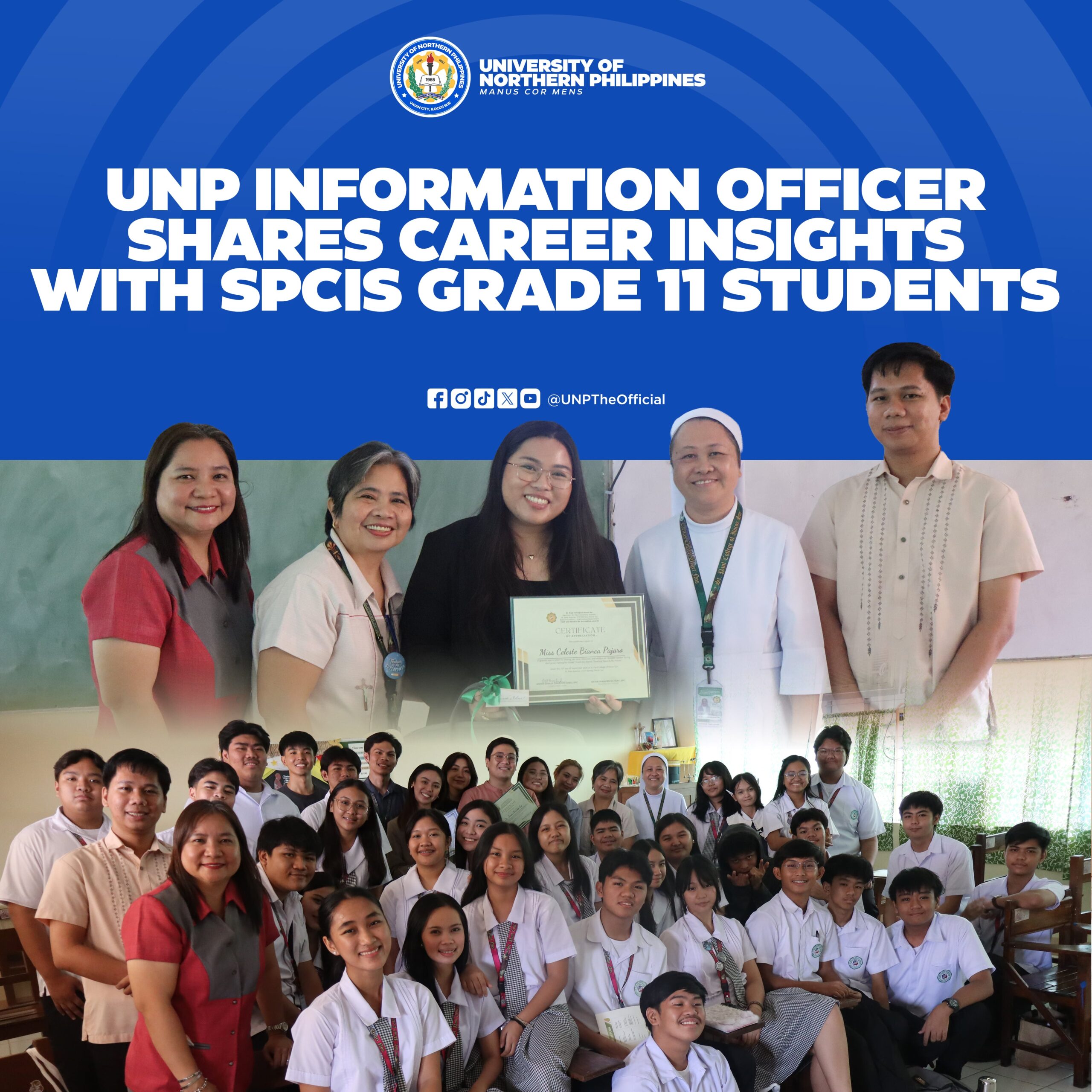 Read more about the article UNP Information Officer shares career insights with SPCIS Grade 11 students
