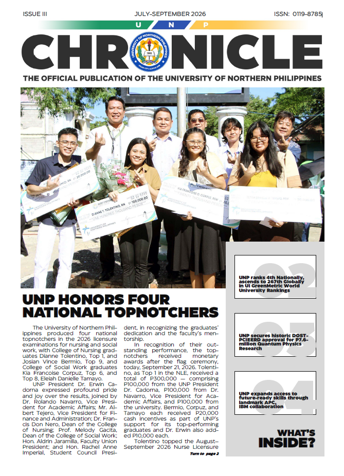 UNP CHRONICLE 3RD QTR ISSUE JUL SEP 2026